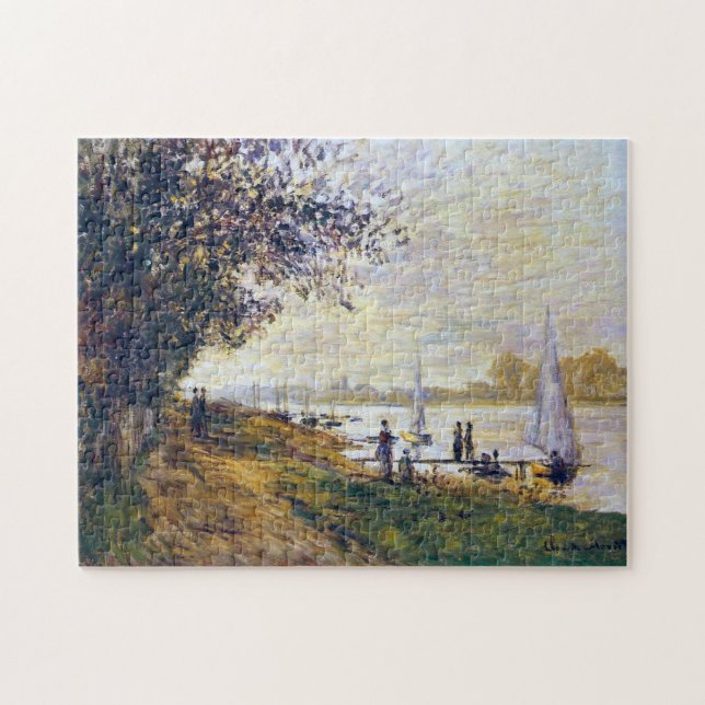 Riverbank Petit-Gennevilliers, Sunset Monet Fine (Horizontal)