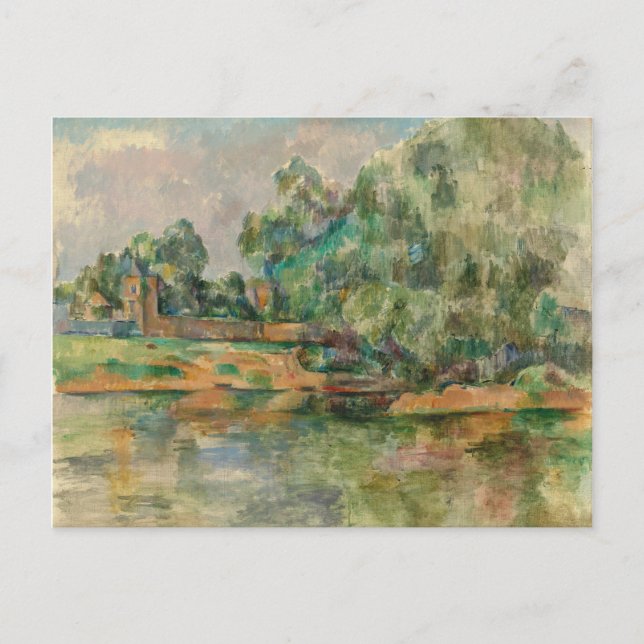 Riverbank von Paul Cezanne Postcard Postkarte (Vorderseite)