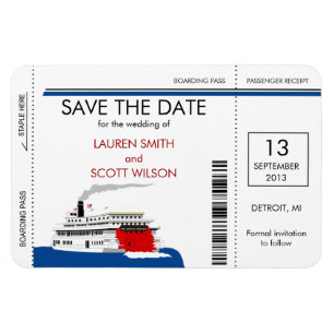 Riverboat Boarding Pass die Datumsmagnete ab Magnet