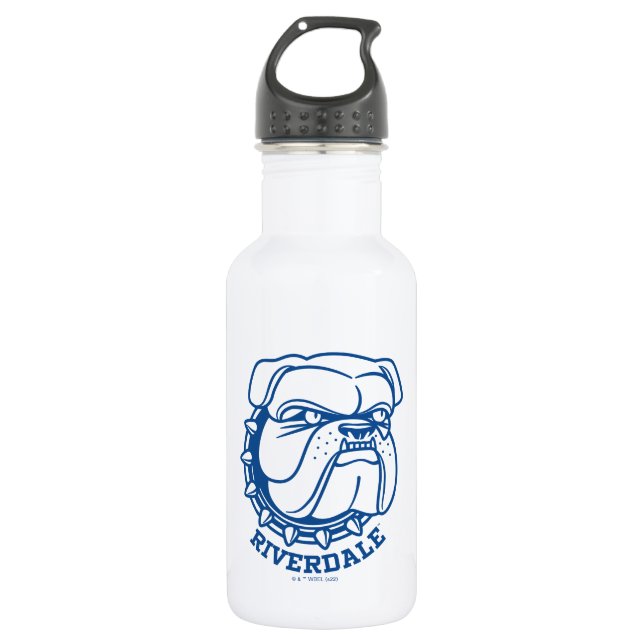 Riverdale Bulldog Head Edelstahlflasche (Vorderseite)