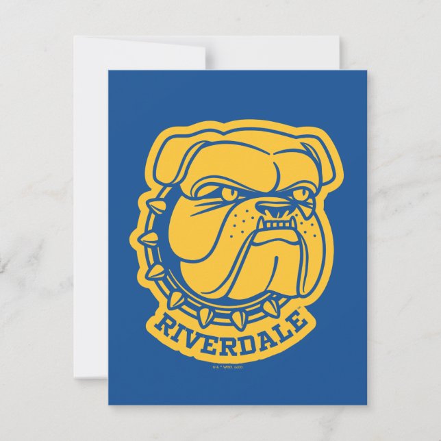 Riverdale Bulldog Head Mitteilungskarte (Vorderseite)