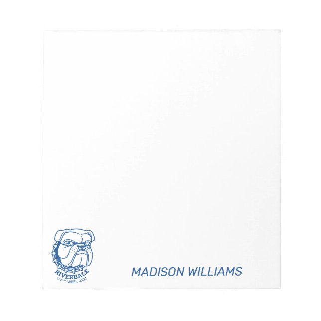 Riverdale Bulldog Head Notizblock (Vorderseite)