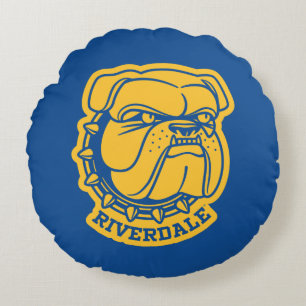 Riverdale Bulldog Head Rundes Kissen