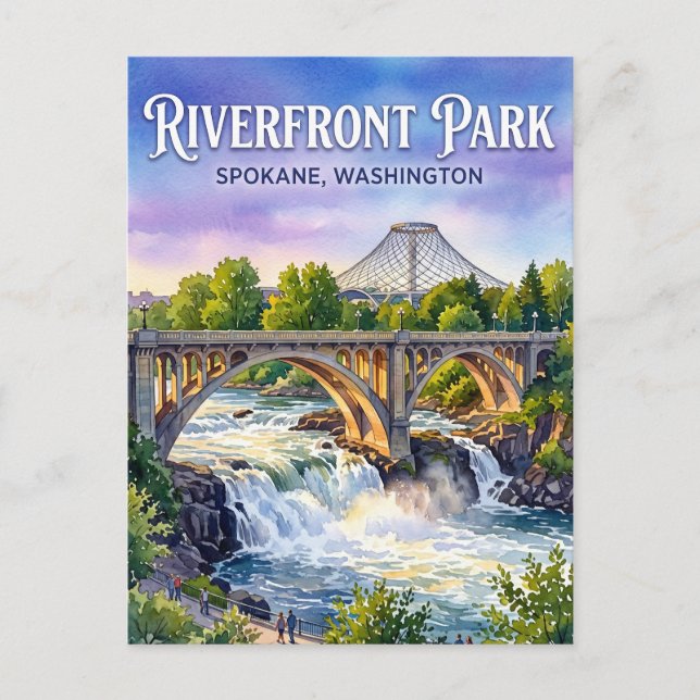 Riverfront Park USA Postkarte (Vorderseite)