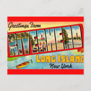 Riverhead Long Island Begrüßung Postkarte