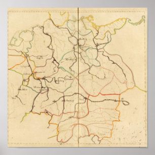 Rivers and Valleys of Germany Poster