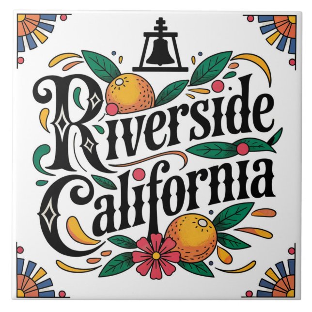 Riverside California Fliese (Vorderseite)