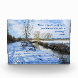 Riverside English Winter Walk - Personalisiert Fotoblock