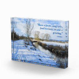 Riverside English Winter Walk - Personalisiert Fotoblock