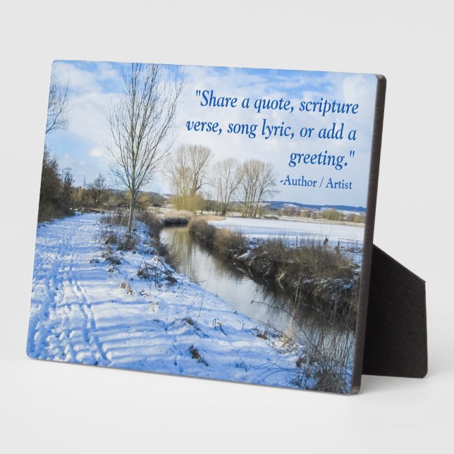 Riverside English Winter Walk - Personalisiert Fotoplatte (Seite)