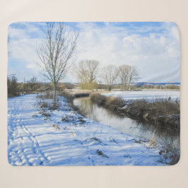 Riverside English Winter Walk - Personalisiert Sherpadecke
