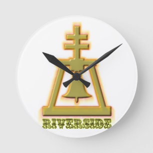 Riverside Raincross Runde Wanduhr