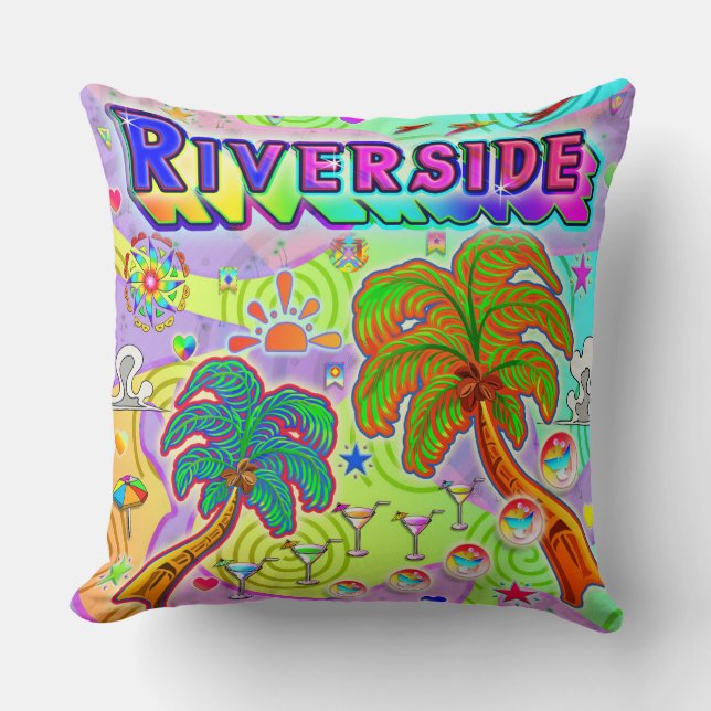Riverside Vacacation Target Pillow Kissen (Vorderseite)