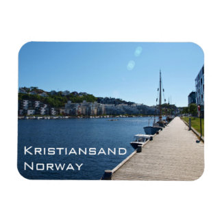 Riverside View in Kristiansand, Norwegen Magnet