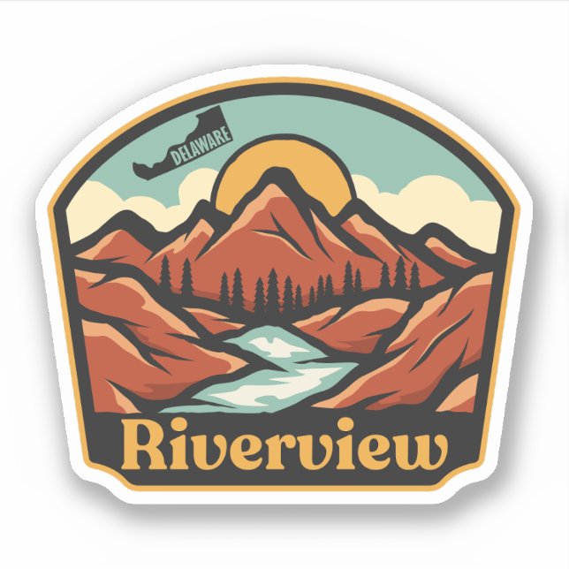 Riverview, Delaware Aufkleber (Vorderseite)
