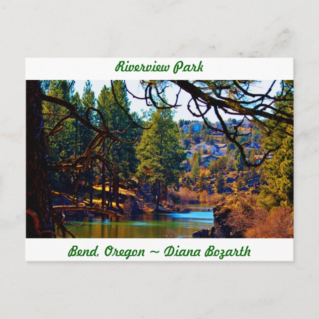 Riverview Park Bend Oregon Postkarte (Vorderseite)