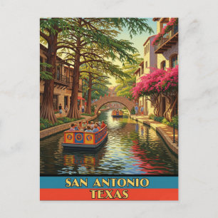 Riverwalk San Antonio Texas Travel Postkarte