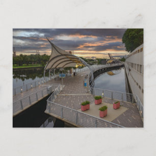 Riverwalk über Tampa Feiertagspostkarte