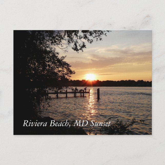 Riviera Beach, MD Sunset - POSTCARD Postkarte (Vorderseite)