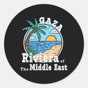 Riviera des Gazastreifens im Nahen Osten Trump Runder Aufkleber