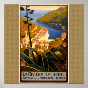 Riviera italienne Europe Italie Affiche de voyage
