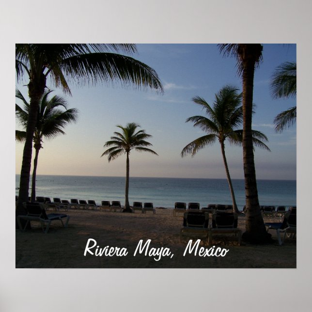 Riviera Maya Cancun Mexico Beach Vacation Poster (Vorne)
