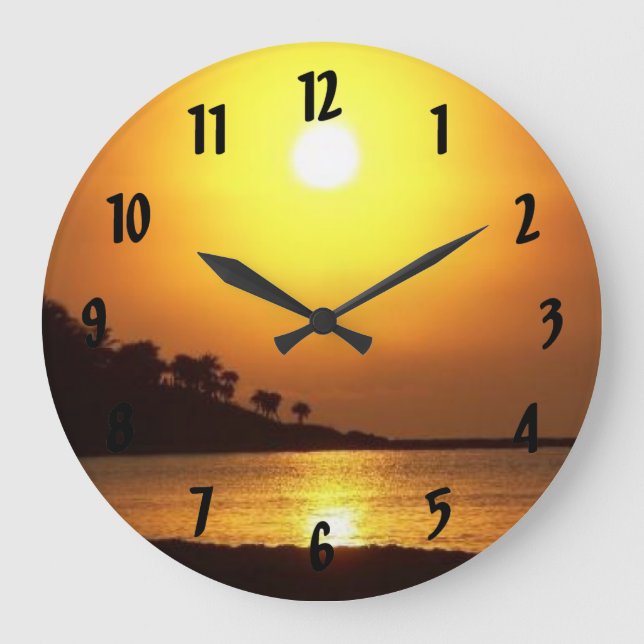 Riviera Maya Cancun Mexiko Karibisches Meer in der Große Wanduhr (Vorderseite)