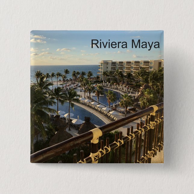 Riviera Maya Cancun Mexiko - Schaltfläche auf dem  Button (Vorderseite)