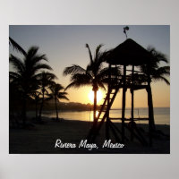 Riviera Maya Cancun Mexique Caraïbes mer Poster