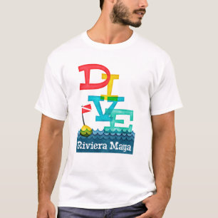 Riviera Maya Dive - farbenfrohe Skuba T-Shirt