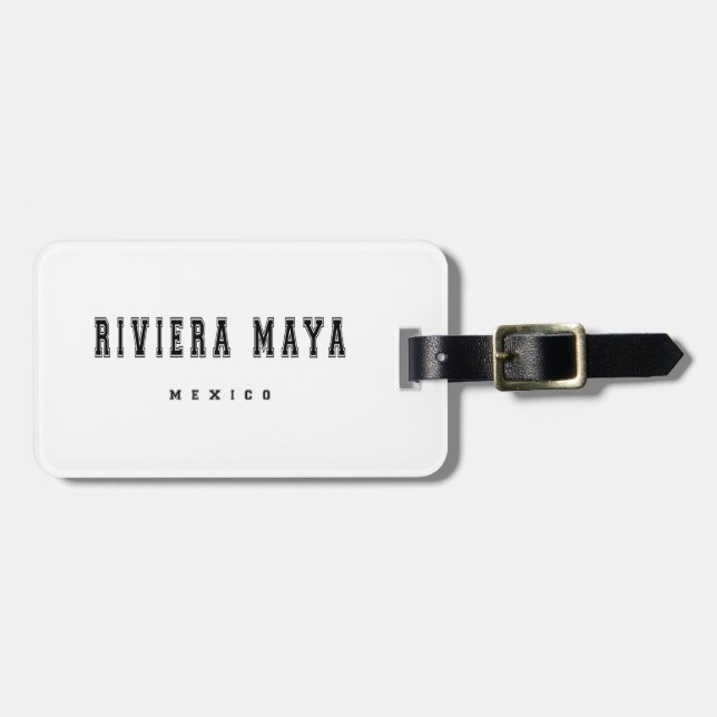 Riviera-Maya Mexiko Gepäckanhänger (Vorderseite horizontal)
