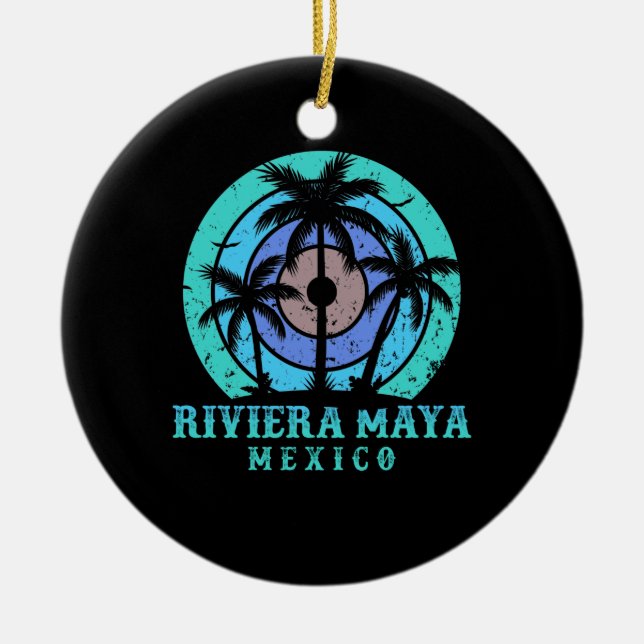 Riviera Maya Mexiko Keramik Ornament (Vorne)