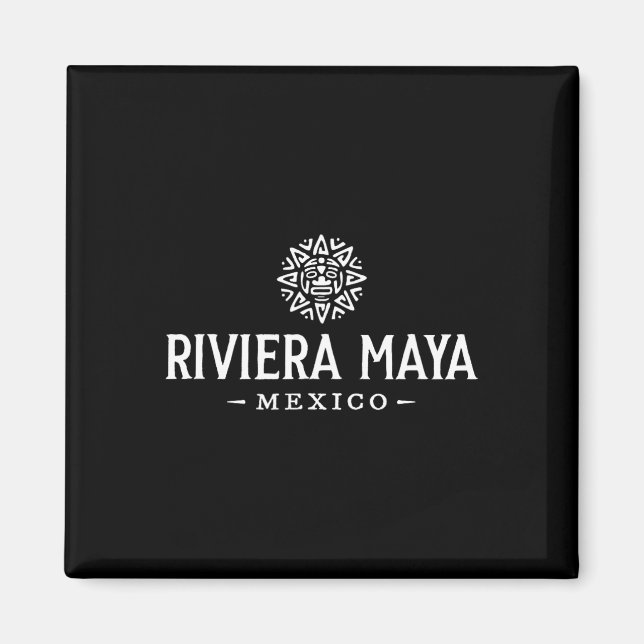Riviera Maya Mexiko Retro Throwback Sonnen Urlaub  Magnet (Vorne)