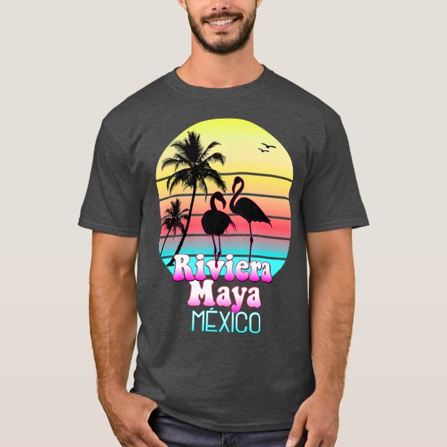 Riviera Maya Mexiko Tropischer Urlaub Sommer T-Shirt (Vorderseite)