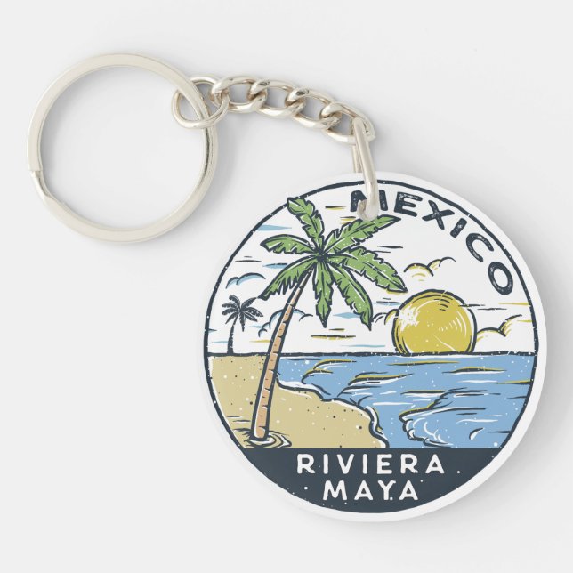 Riviera Maya Mexiko Vintag Schlüsselanhänger (Vorderseite)