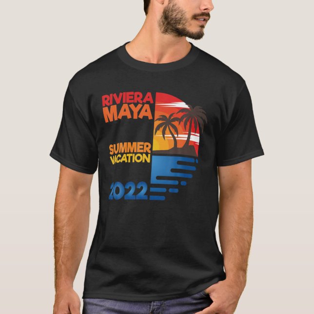 Riviera Maya Sommerurlaub 2022 Matchig Group De T-Shirt (Vorderseite)