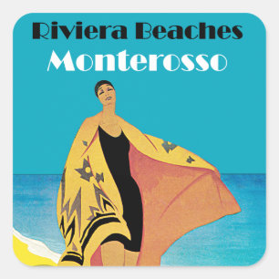 Riviera Strände ~ Monterosso Quadratischer Aufkleber
