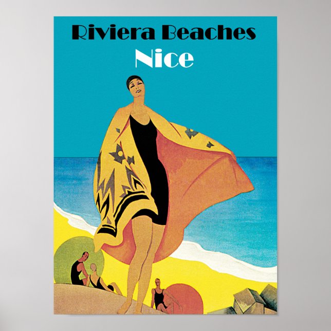 Riviera Strände ~ Nizza Poster (Vorne)