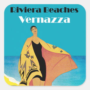 Riviera Strände ~ Vernazza Quadratischer Aufkleber