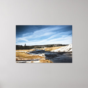 Rivière Firehole sur toile enveloppée