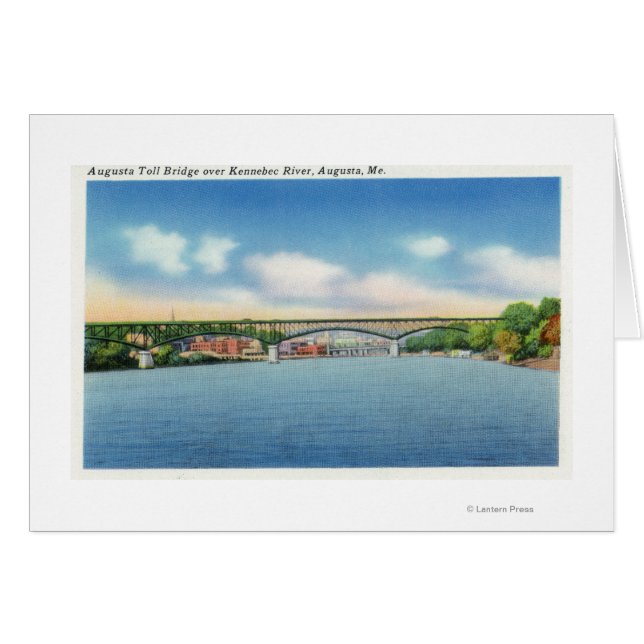 Rivière Kennebec Vue du pont-péage Augusta (Devant horizontal)