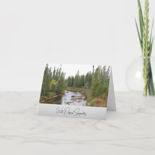 Rivière parmi les Evergreens - Carte de Sympathie (Devant)