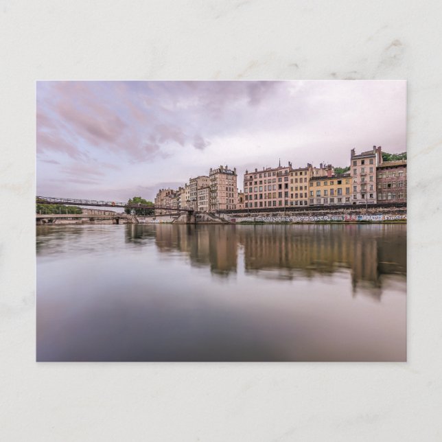 Rivière Saône à Lyon France Carte postale (Devant)