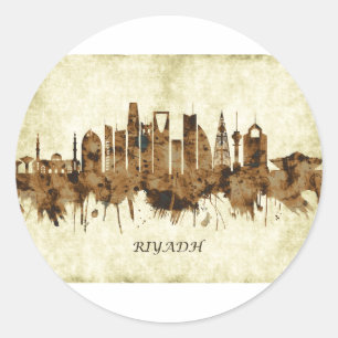 Riyadh Saudi Arabia City Runder Aufkleber