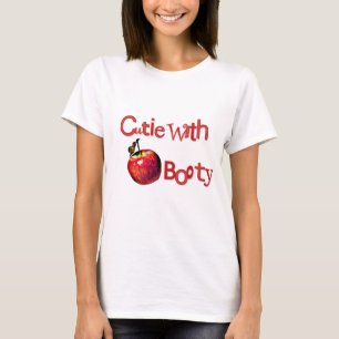 Riyah-Li entwirft Süsse mit Apple-Hintern T-Shirt