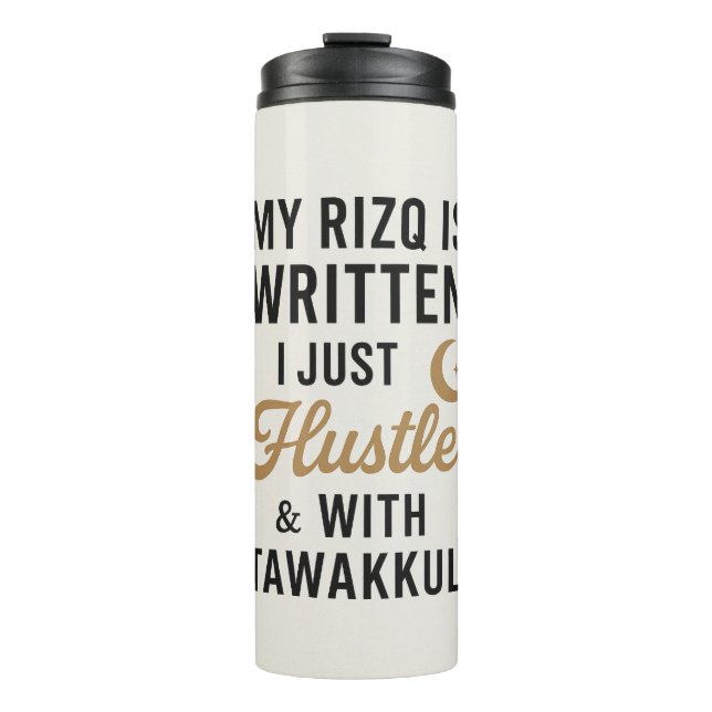Rizq ist geschrieben - Islamische Kaffee-Tasse | T Thermosbecher (Vorderseite)