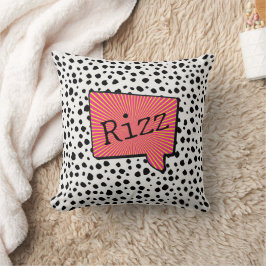Rizz Charm: Personalisierte Retro-Chat-Blase Kissen