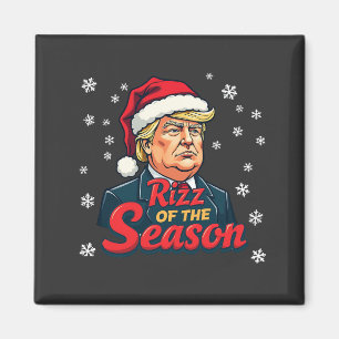 Rizz der Saison Lustiger Trump Weihnachten Santa  Magnet