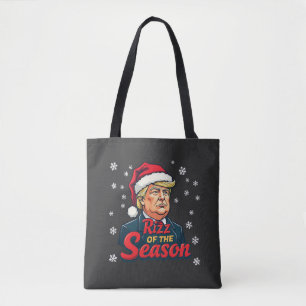 Rizz der Saison Lustiger Trump Weihnachten Santa  Tasche