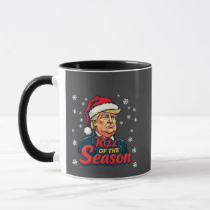 Rizz der Saison Lustiger Trump Weihnachten Santa Tasse